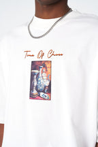 Time Of Chaos Vase Graphic Oversize Cotton Tee