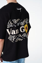 Oversize Cotton Tee / Vincent Van Gogh Artist Name & Art Print