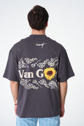 Oversize Cotton Tee / Vincent Van Gogh Artist Name & Art Print
