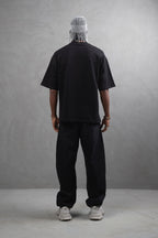 Oversize Cotton Tee – "Virtual Nomad" Graphic Print