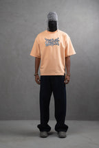 Oversize Cotton Tee – "Virtual Nomad" Graphic Print