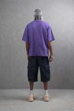 Oversize Cotton Tee – "Virtual Nomad" Graphic Print