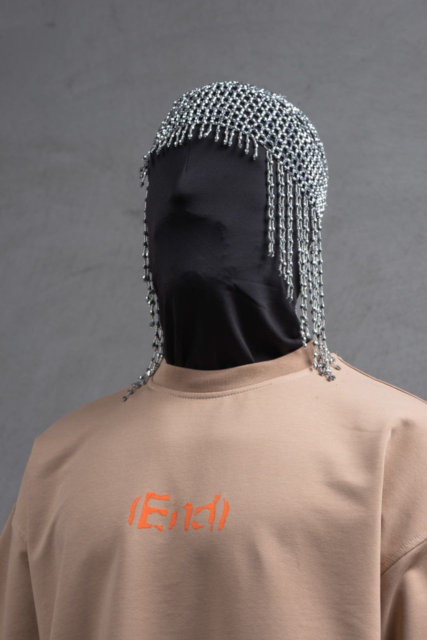 Oversize Cotton Tee – "(End)" Flame Graphic Print