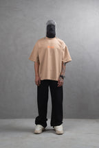 Oversize Cotton Tee – "(End)" Flame Graphic Print