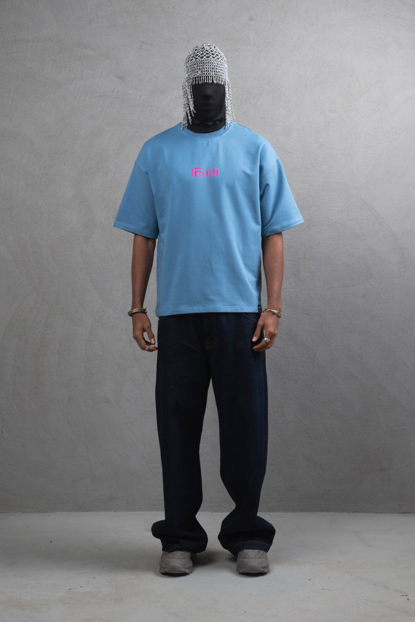 Oversize Cotton Tee – "(End)" Flame Graphic Print