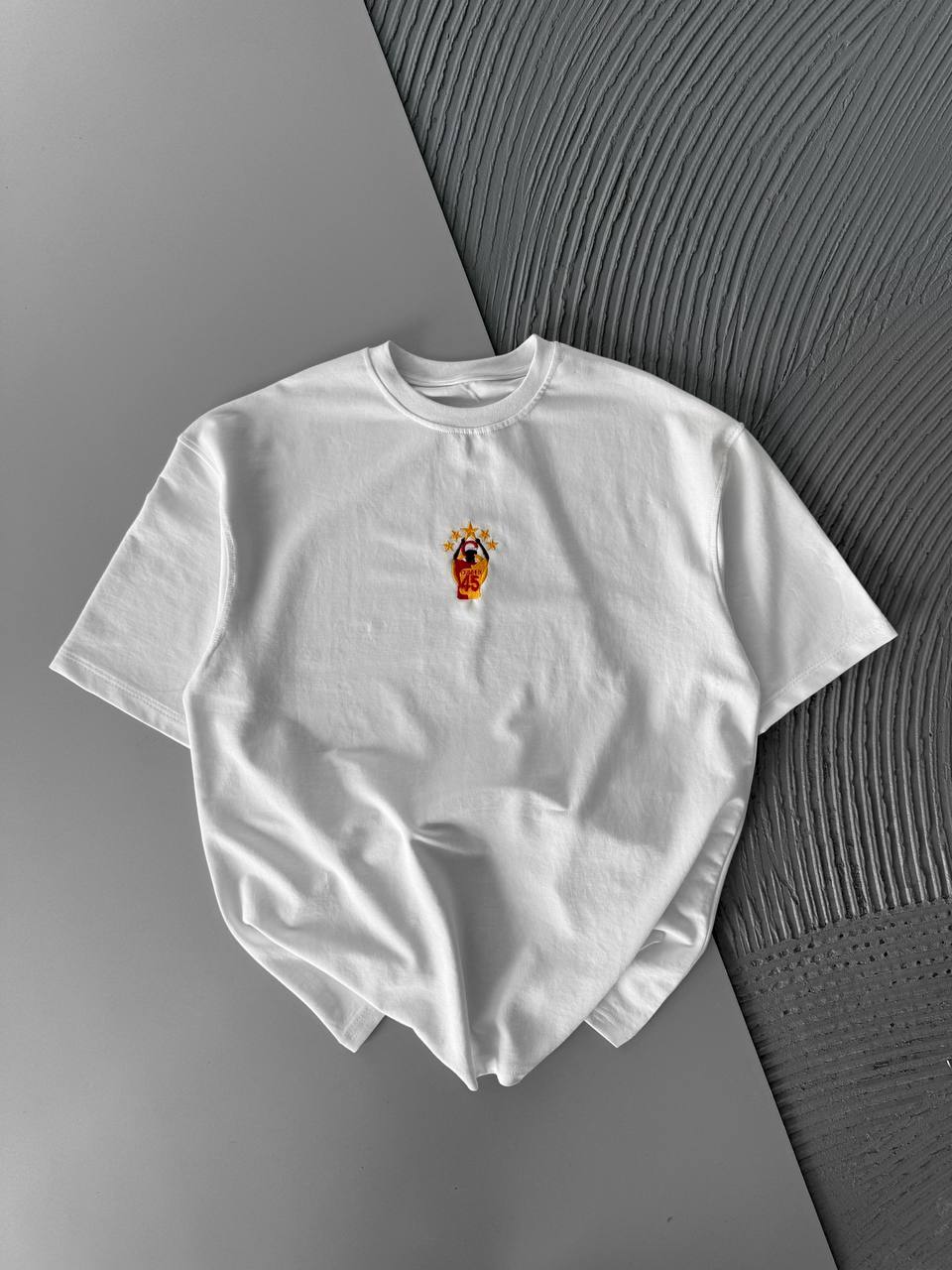 Oversize Embroidered T-Shirt – OSIMHEN 45 Flame & Stars Logo