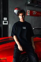 Oversize Graphic Cotton Tee – Impossible Game Over Print