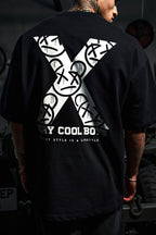 Oversize Graphic Cotton Tee – X Smileys / Very Cool Boys Print