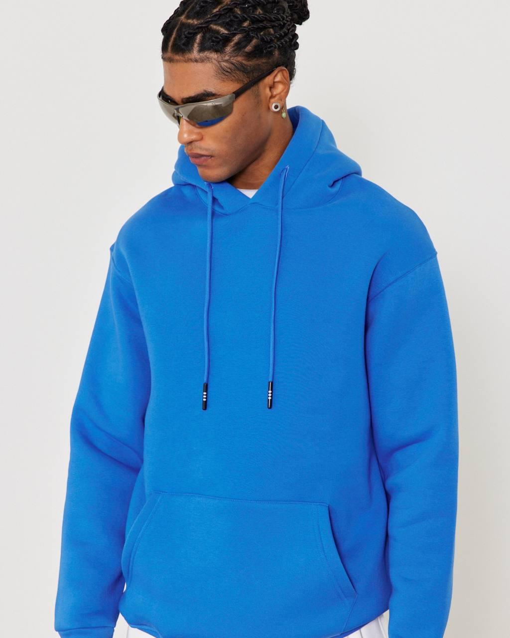 Oversized Hoodie Sweatshirt in Solid Color.