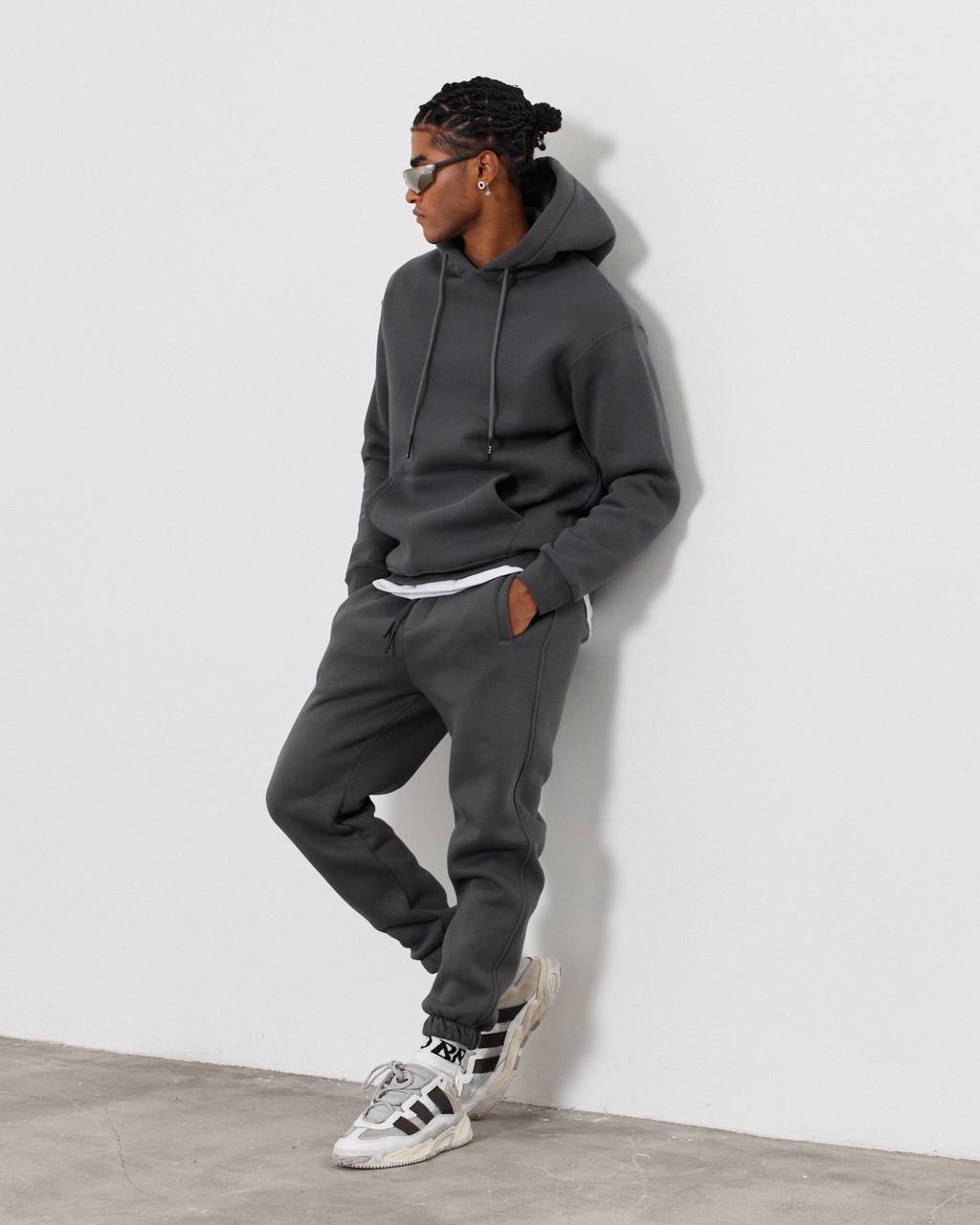 Oversized 3-Thread Hoodie Sweatpants Set