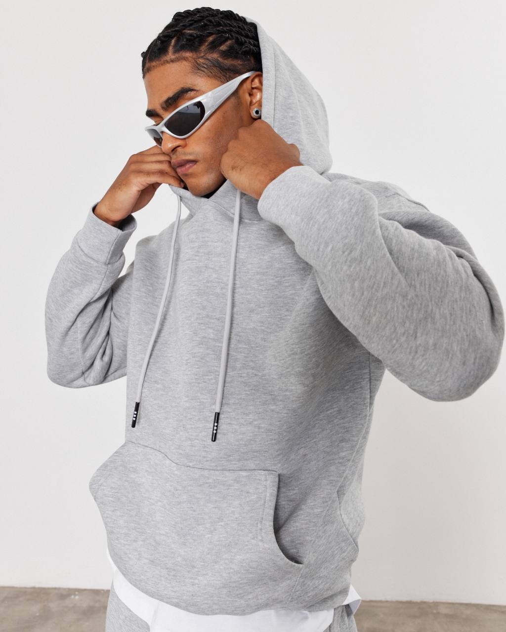 Oversized 3-Thread Hoodie Sweatpants Set