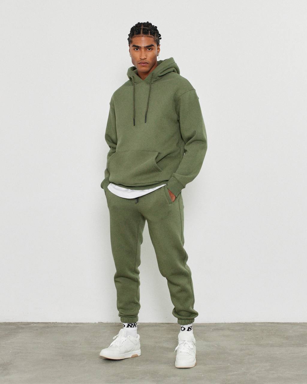 Oversized 3-Thread Hoodie Sweatpants Set