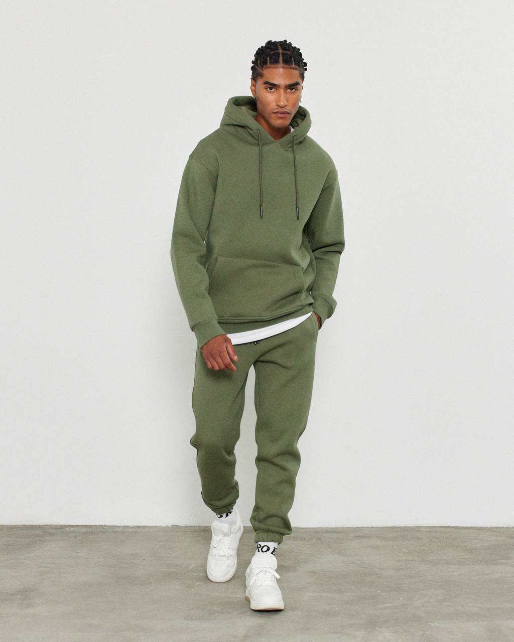 Oversized 3-Thread Hoodie Sweatpants Set