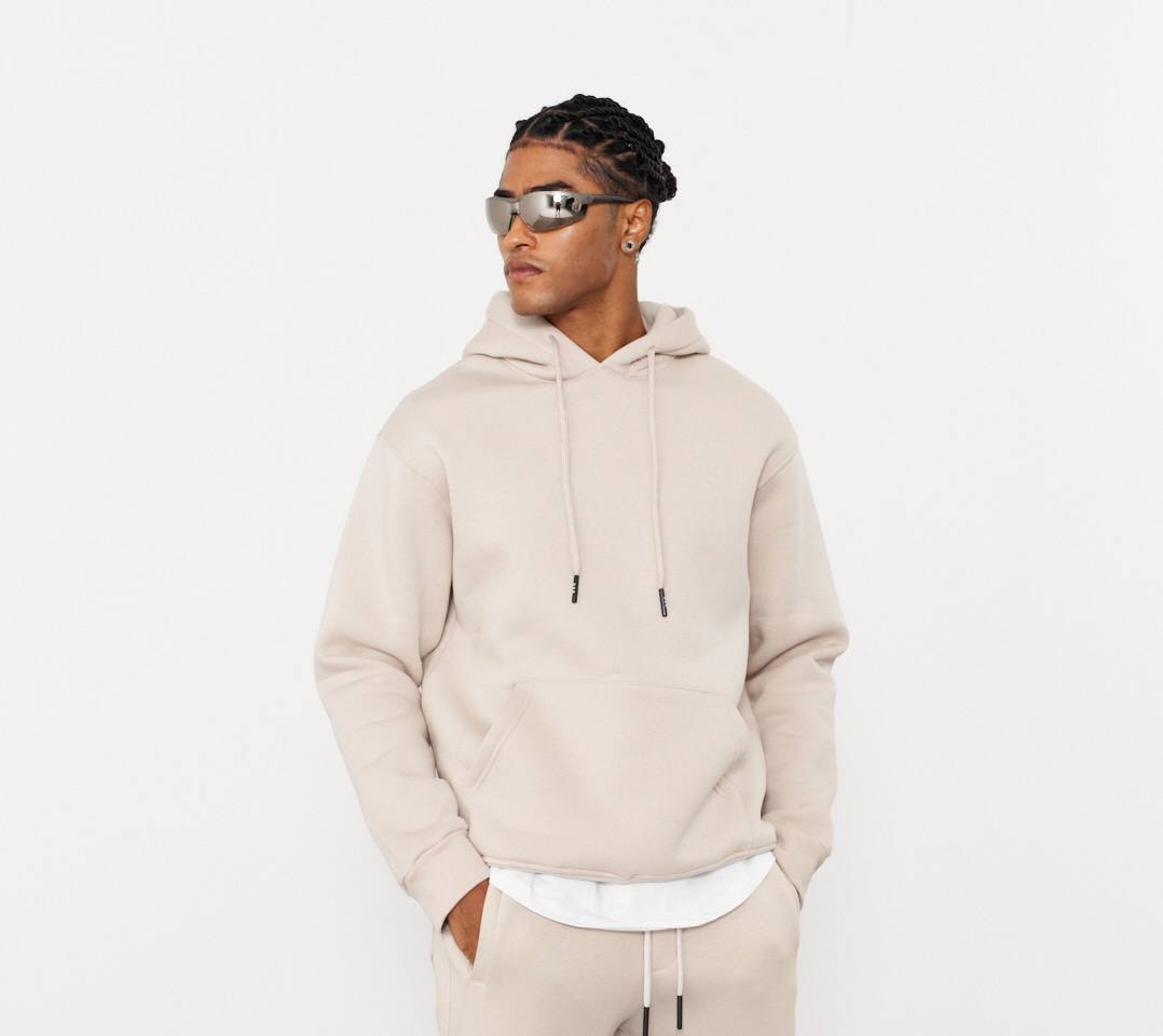 Oversized 3-Thread Hoodie Sweatpants Set