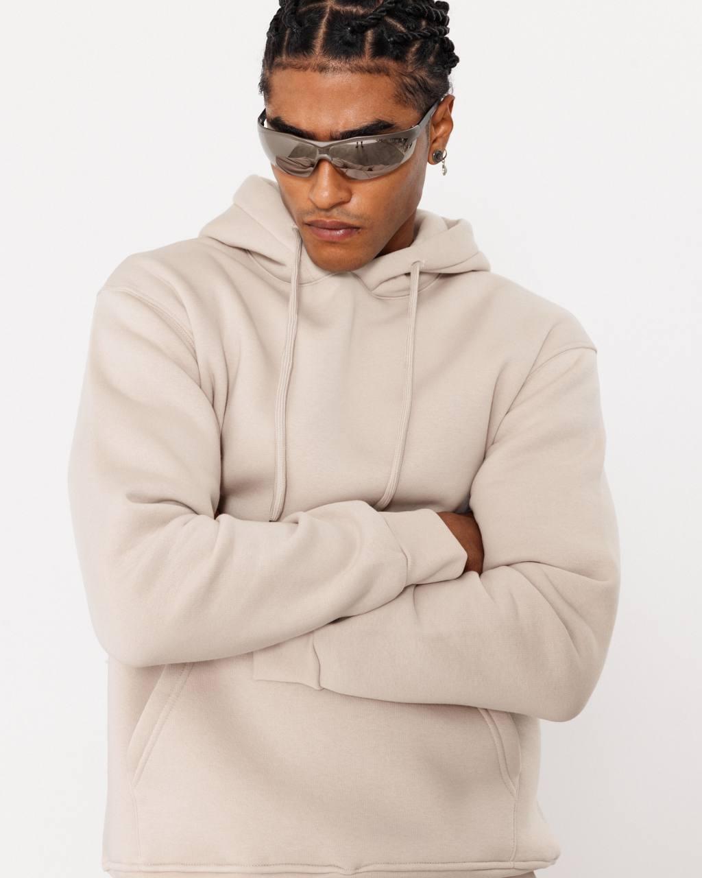 Oversized Hoodie Sweatshirt in Solid Color.