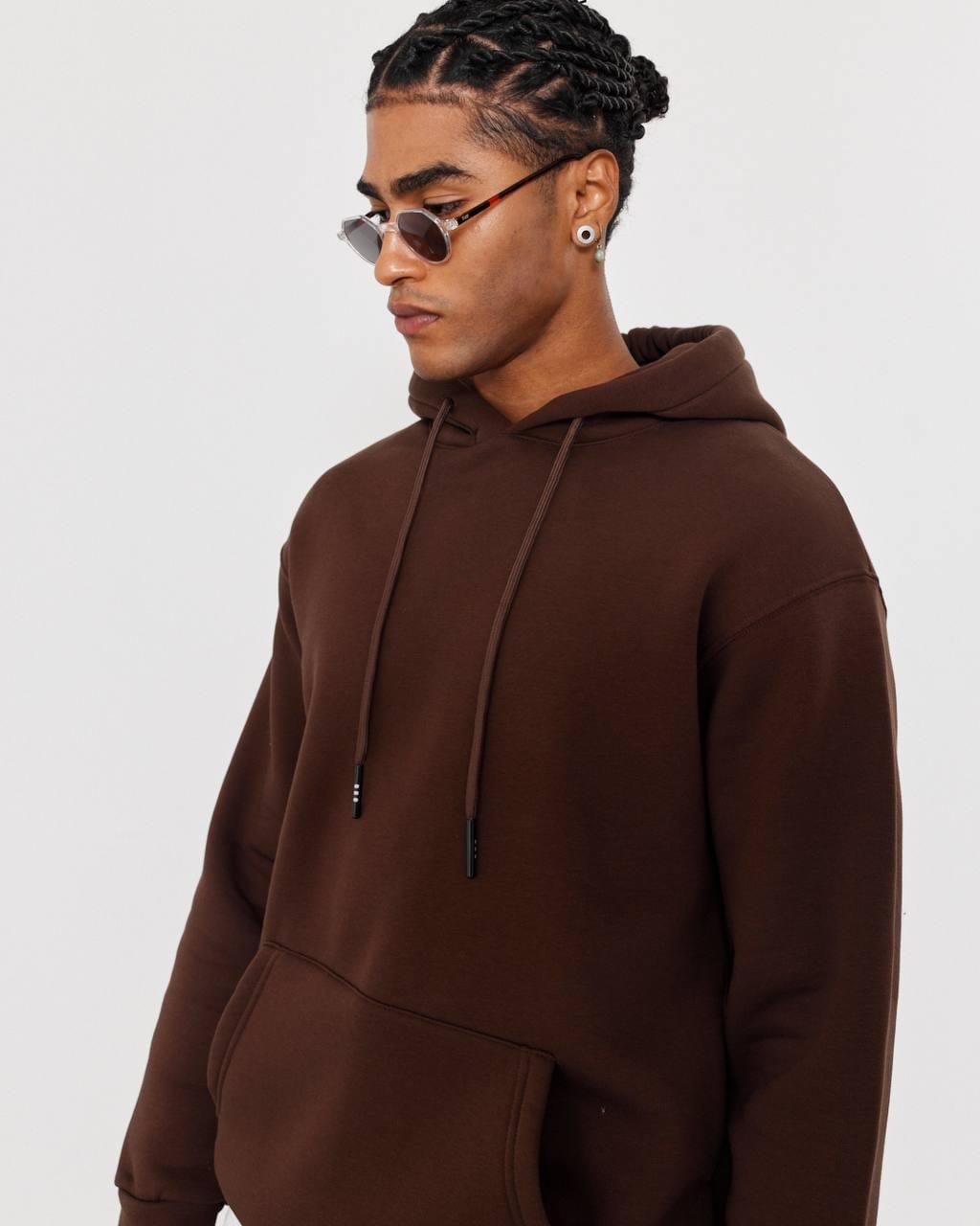 Oversized Hoodie Sweatshirt in Solid Color.
