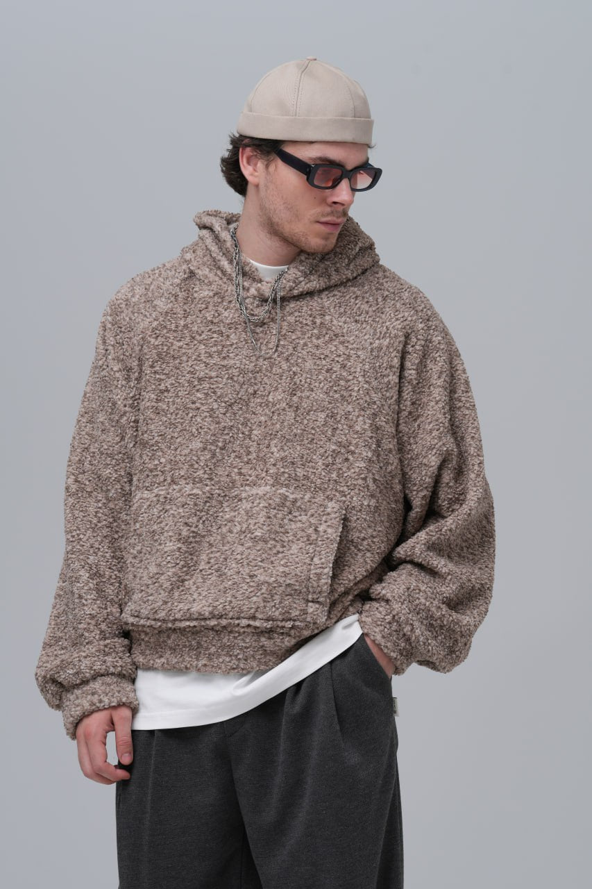 Oversized Bouclé Hoodie