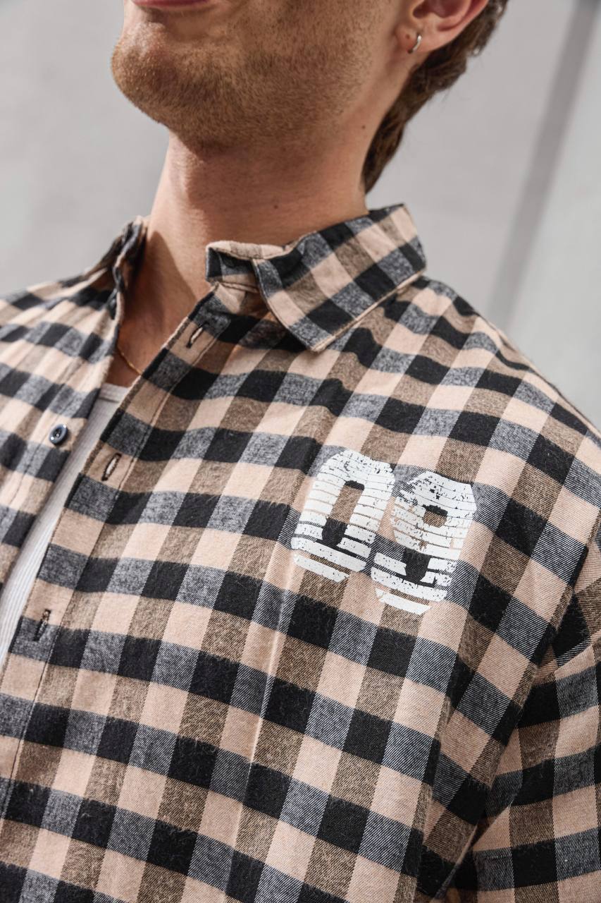 Oversized Graphic Flannel Shirt