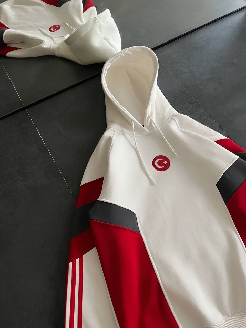 Oversized Hoodie with Turkish Flag Design