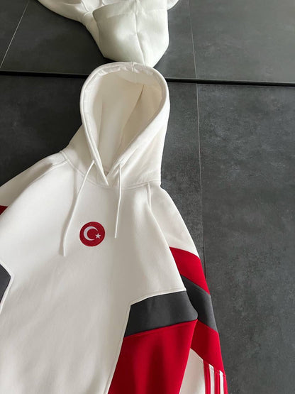 Oversized Hoodie with Turkish Flag Design