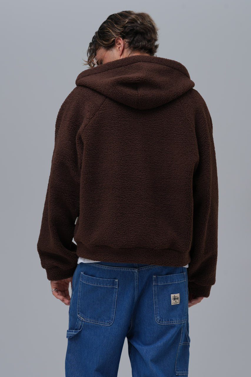 Oversized Sherpa Zip-Up Hoodie – Unisex Streetwear Comfort