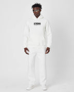 Oversized Sweatshirt with Strong Print on Chest and Back