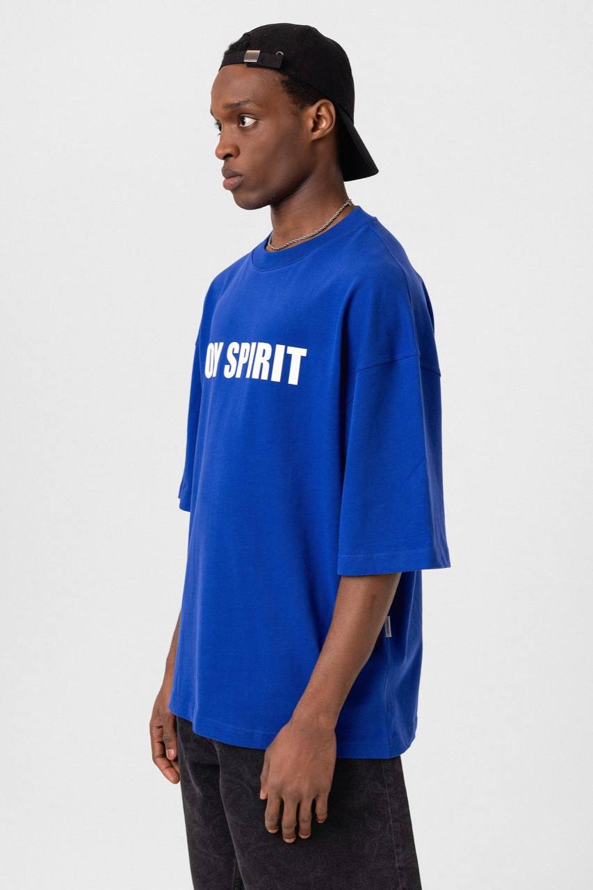 Oversized T-Shirt - JOY SPIRIT Graphic Tee | Unisex Minimalist Cotton Shirt