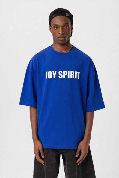 Oversized T-Shirt - JOY SPIRIT Graphic Tee | Unisex Minimalist Cotton Shirt