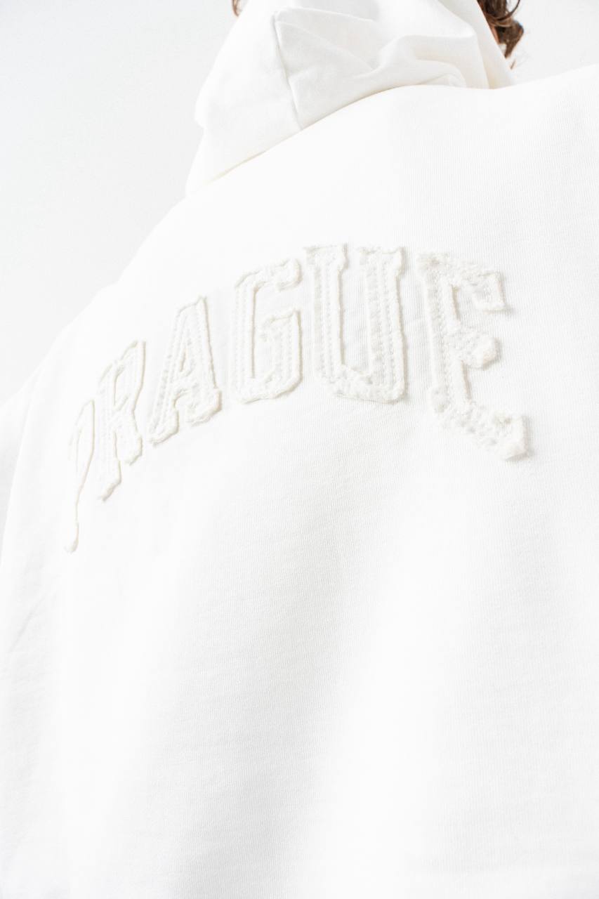 PRAGUE Oversized Embroidered Hoodie – Unisex Streetwear
