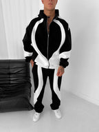 Panelled Zip-Up Tracksuit Set