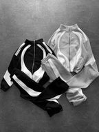 Panelled Zip-Up Tracksuit Set