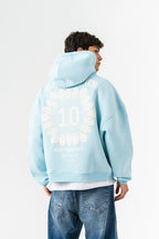Playing As Ten Embroidered Graphic Oversized Hoodie