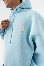 Playing As Ten Embroidered Graphic Oversized Hoodie