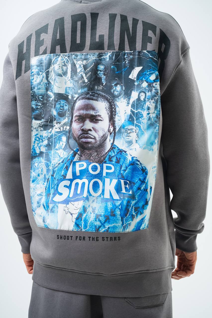 Pop Smoke "Headliner" Graphic Unisex Oversized Sweatshirt