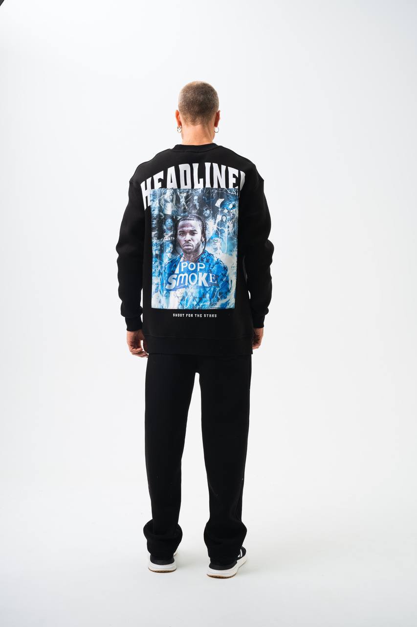 Pop Smoke "Headliner" Graphic Unisex Oversized Sweatshirt