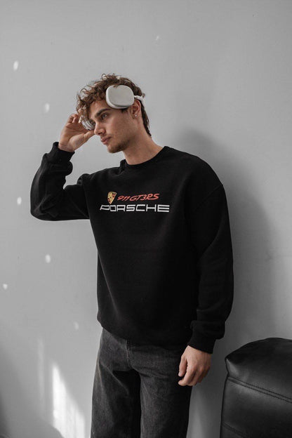 Porsche Printed Oversized Sweatshirt – Stylish and Modern Design