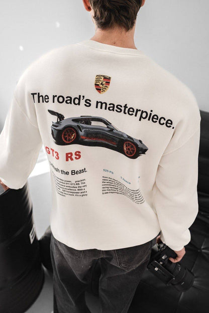 Porsche Printed Oversized Sweatshirt – Stylish and Modern Design