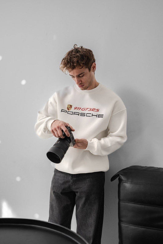 Porsche Printed Oversized Sweatshirt – Stylish and Modern Design