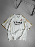 Real Madrid Black & Gold Emirates Jersey - Retro Football Shirt - Vintage Soccer Tee