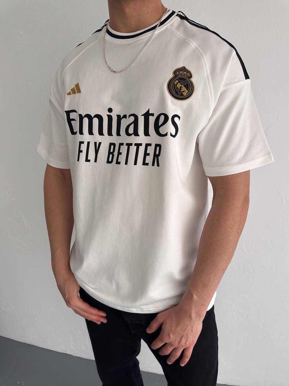 Real Madrid Emirates Fly Better Jersey - Retro Football Shirt - Vintage Soccer Tee