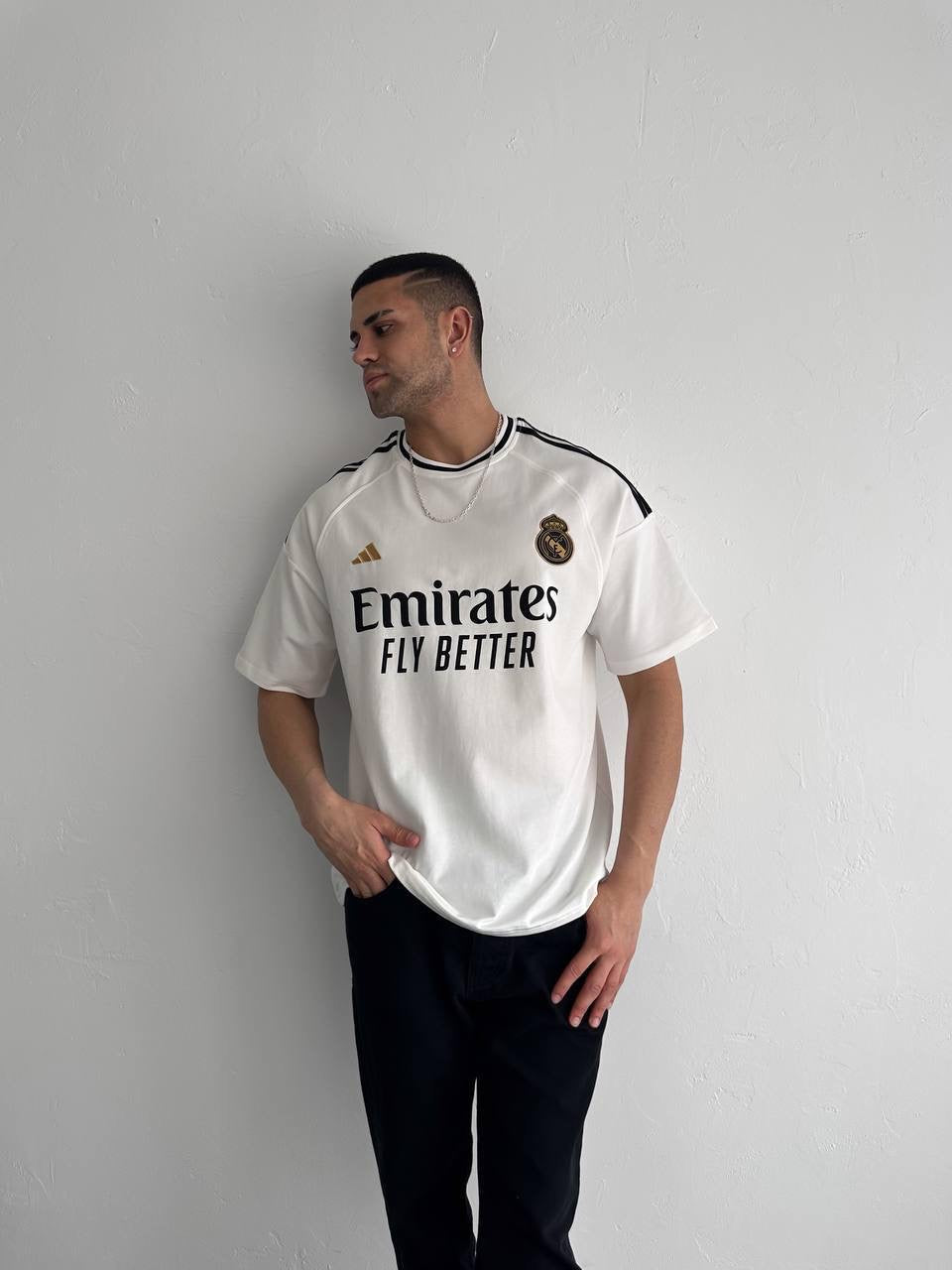 Real Madrid Emirates Fly Better Jersey - Retro Football Shirt - Vintage Soccer Tee