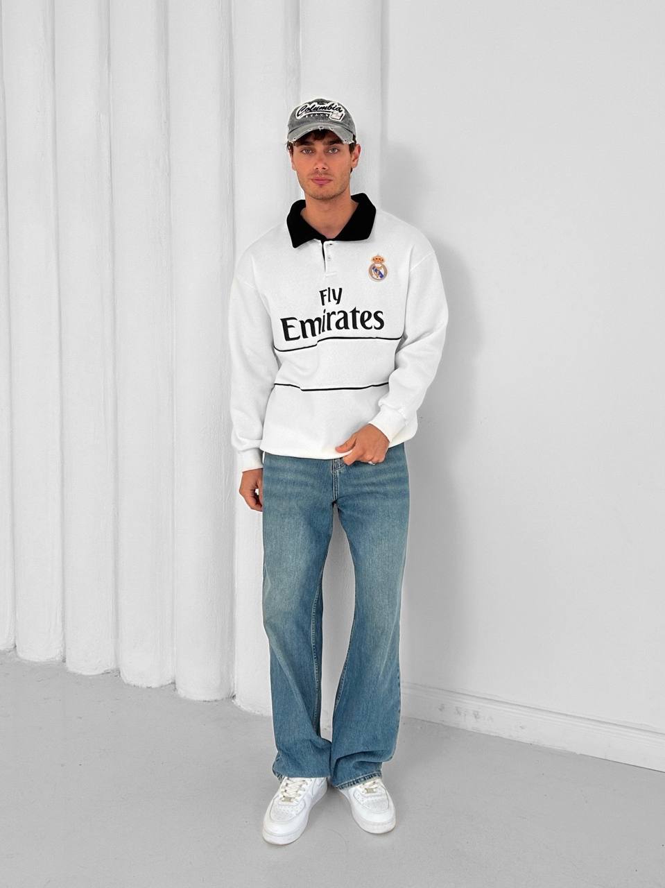 Real Madrid "Fly Emirates" Retro Rugby Polo