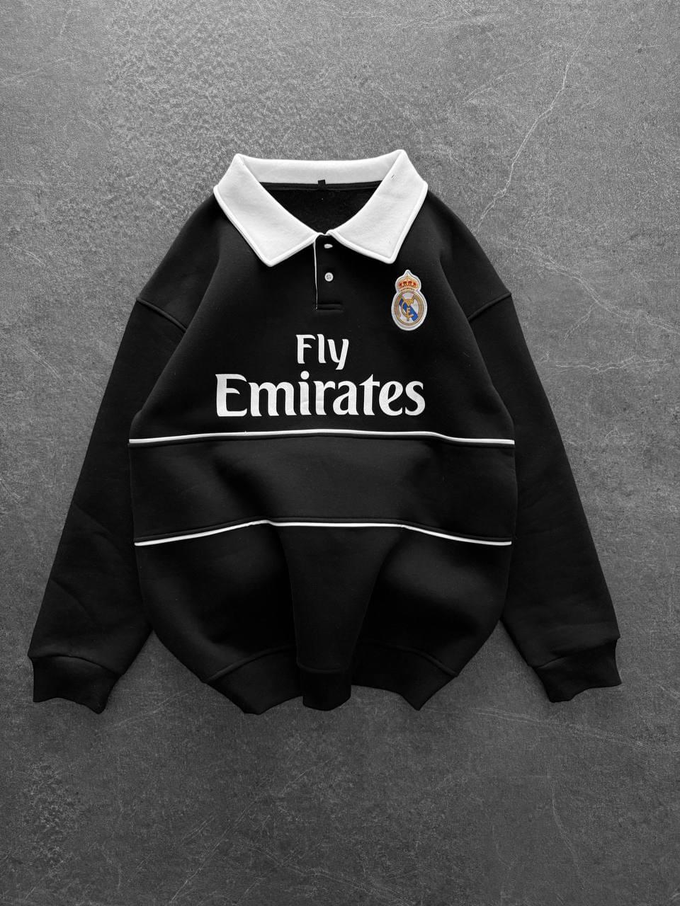 Real Madrid "Fly Emirates" Retro Rugby Polo.