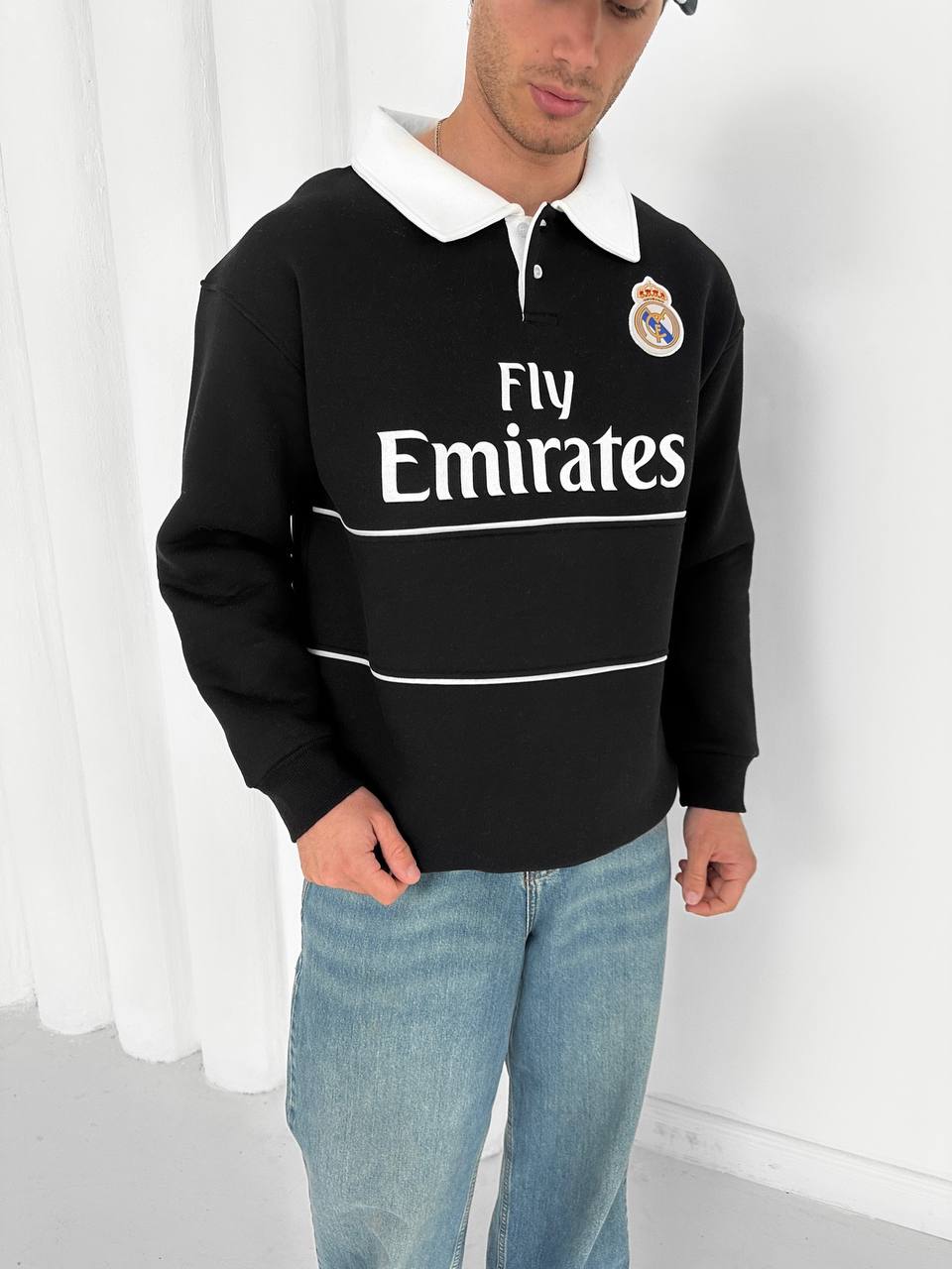 Real Madrid "Fly Emirates" Retro Rugby Polo