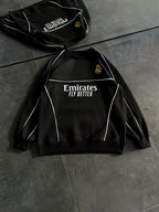 Real Madrid Oversized Sweatshirt - Black and White Options for Fans