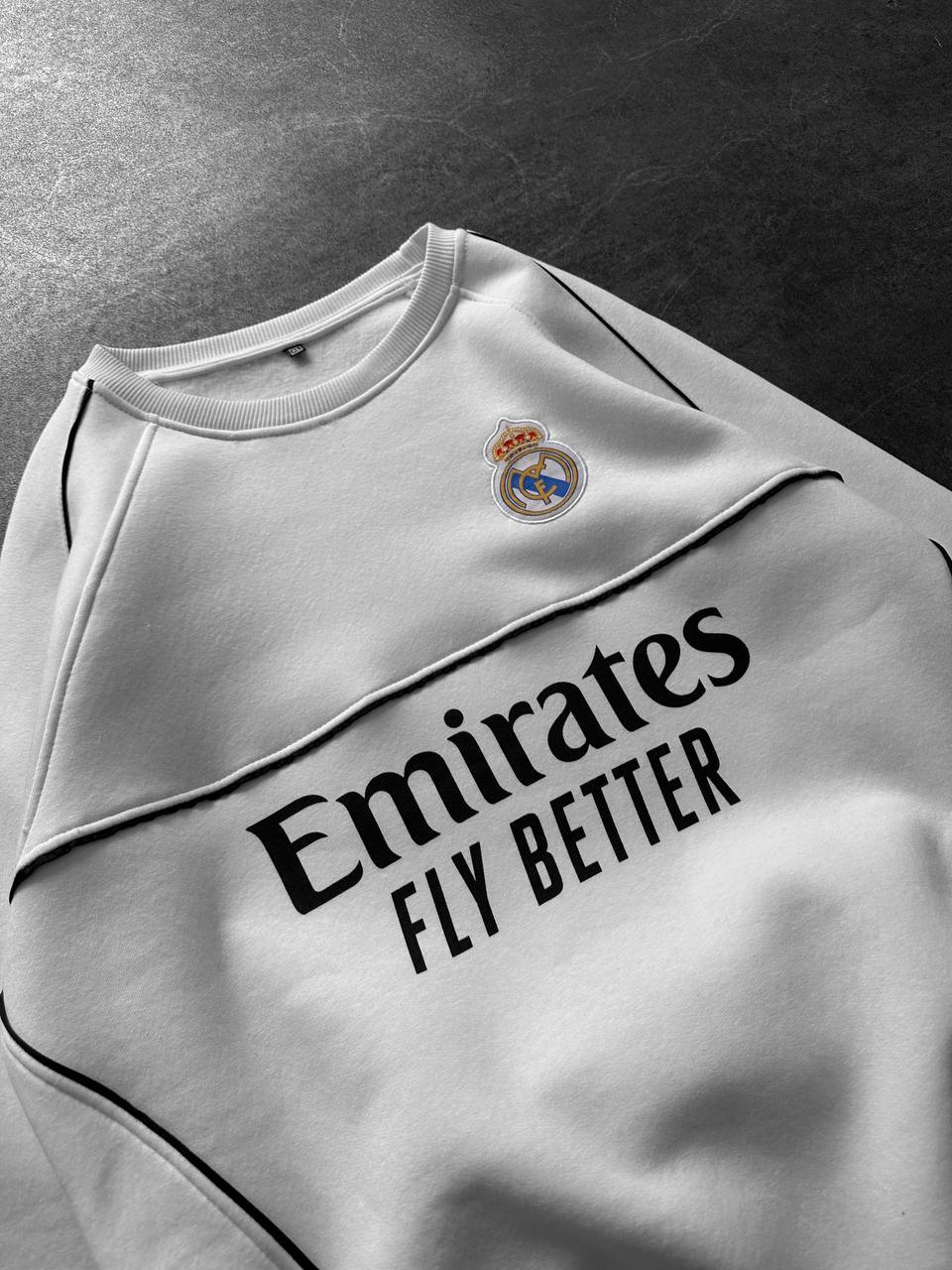 Real Madrid Piped Crewneck Sweatshirt