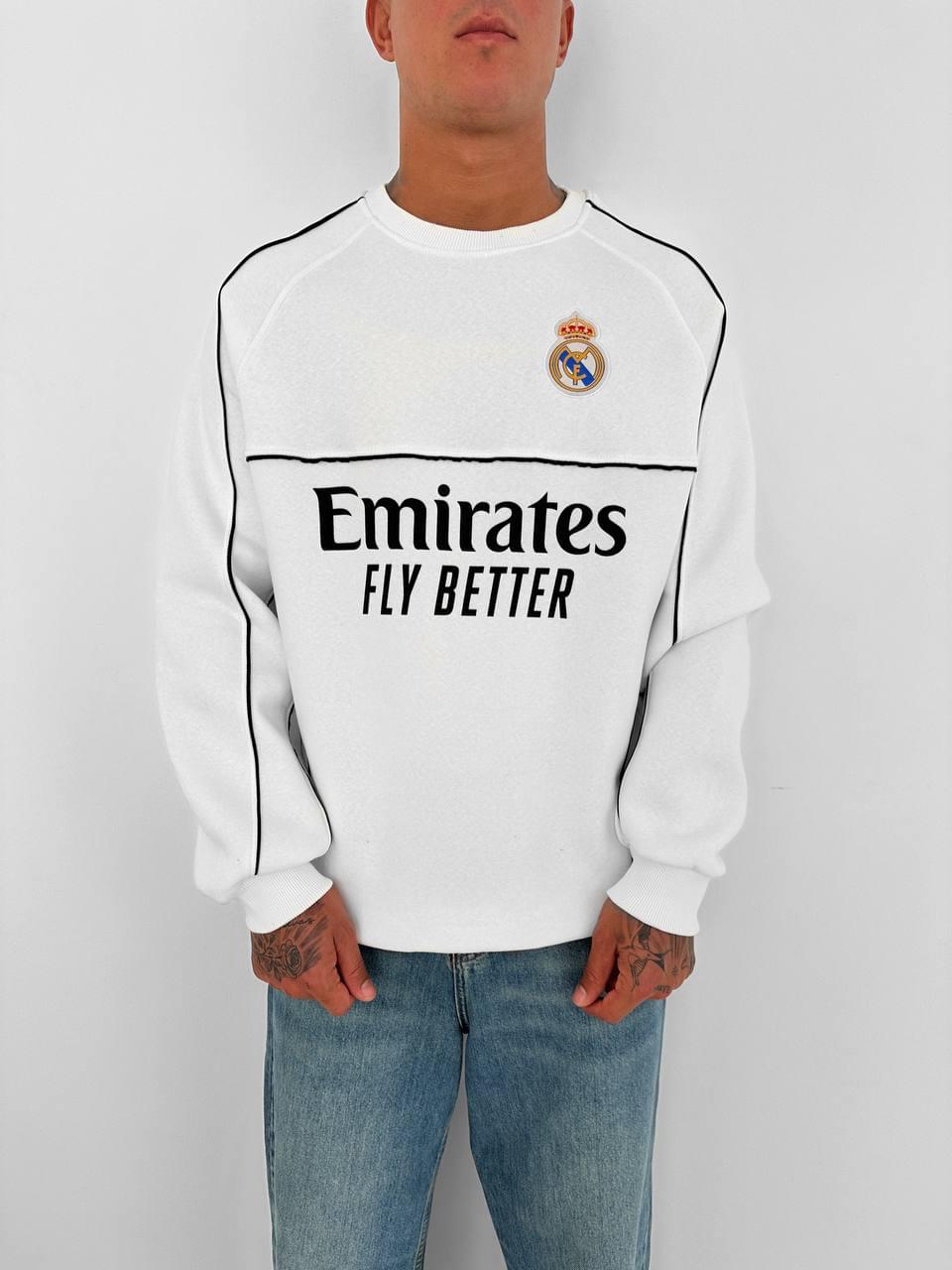 Real Madrid Piped Crewneck Sweatshirt.