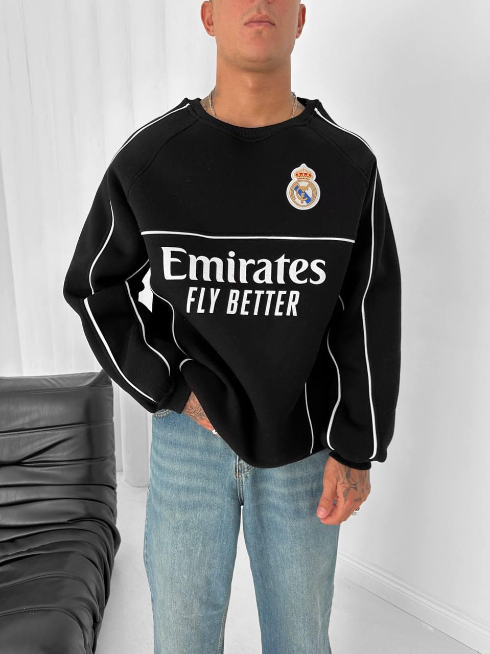 Real Madrid Piped Crewneck Sweatshirt.