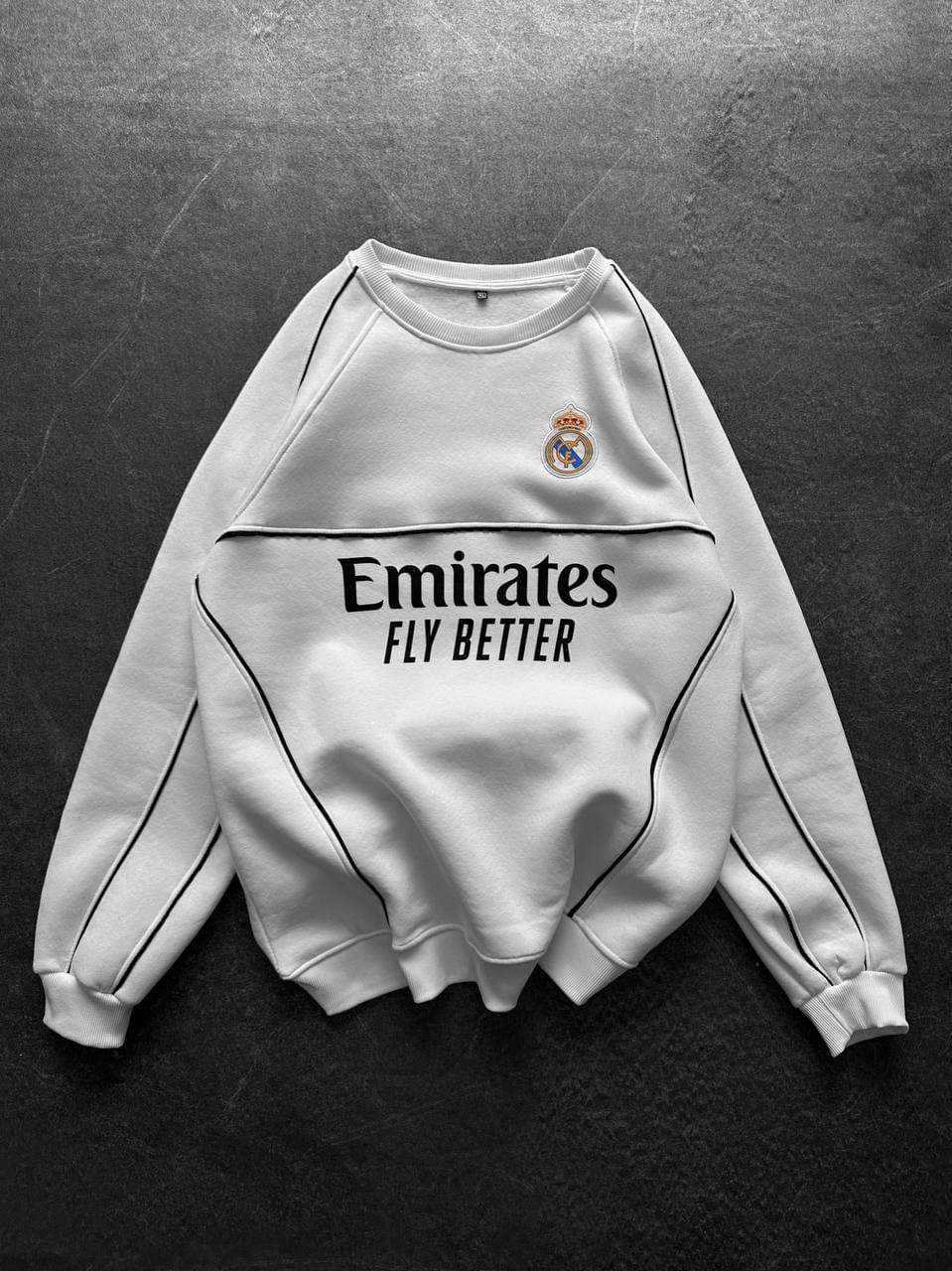 Real Madrid Piped Crewneck Sweatshirt.