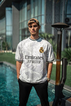 Real Madrid Dragon Print Oversized T-shirt - Premium 2-Thread Lycra Blend